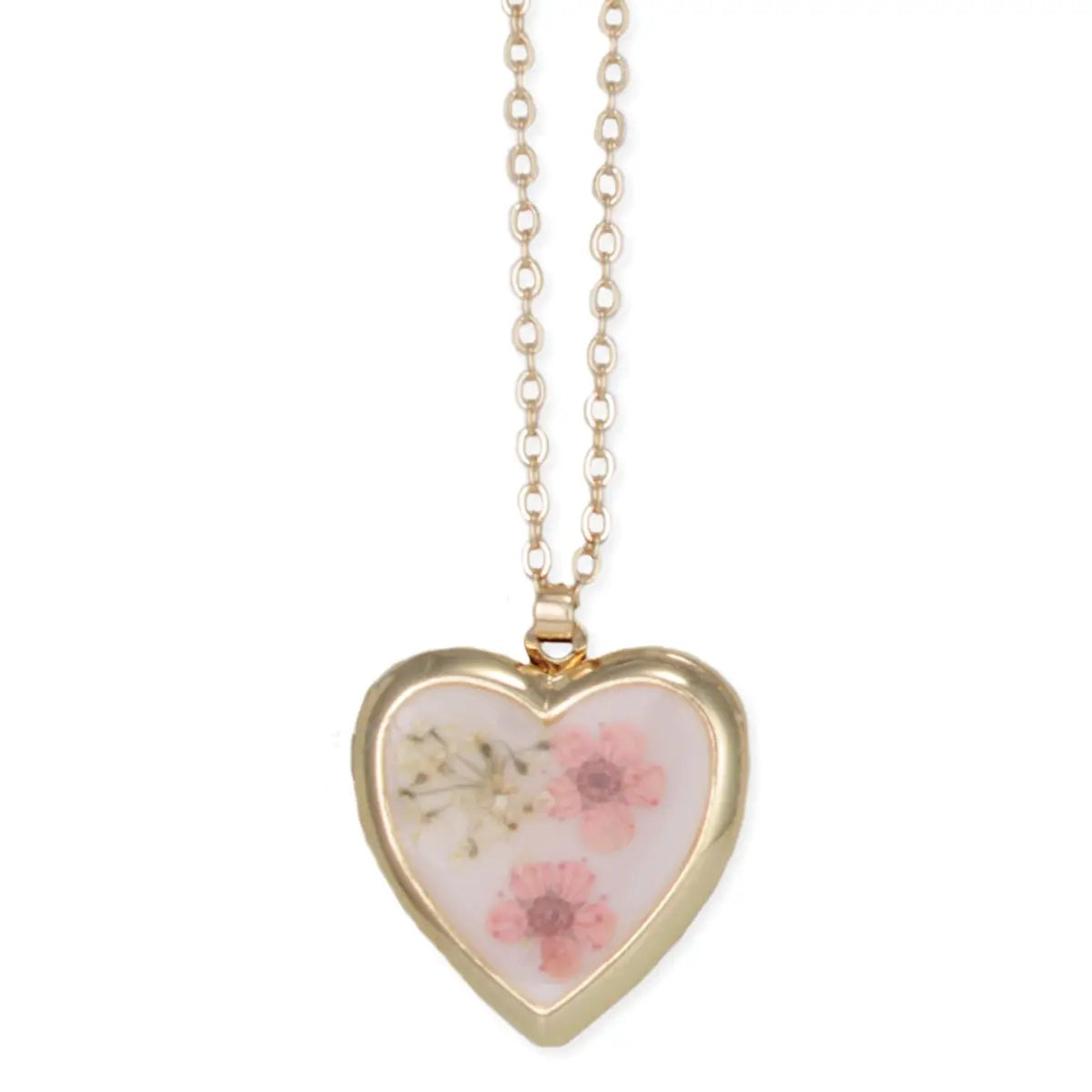 Floral Memories Pink Dried Flower Locket