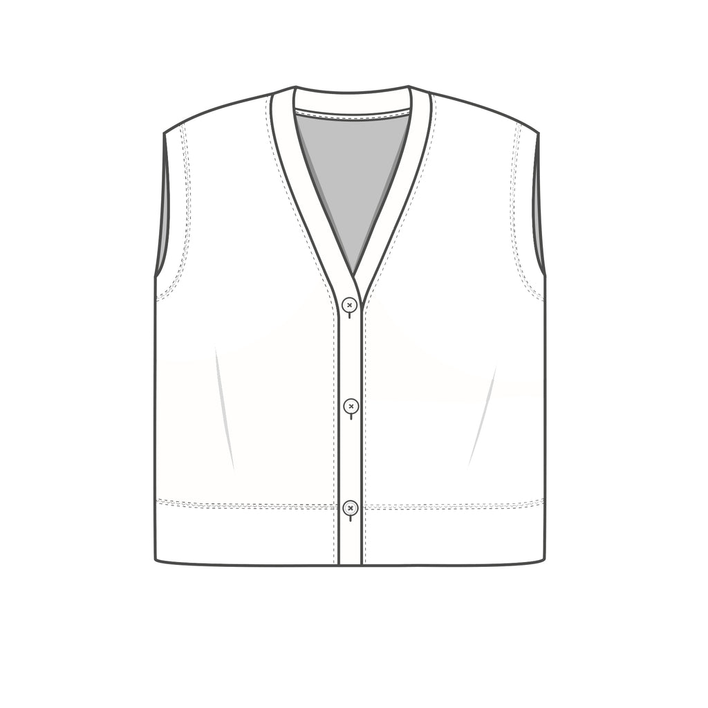 By Basics' Boxy Button Vest