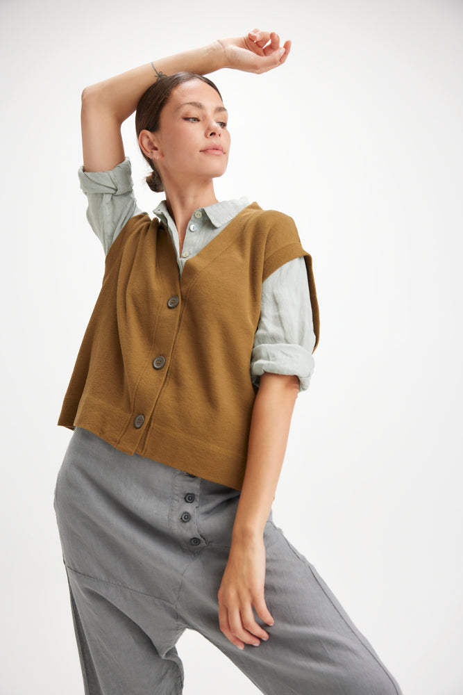 By Basics' Boxy Button Vest