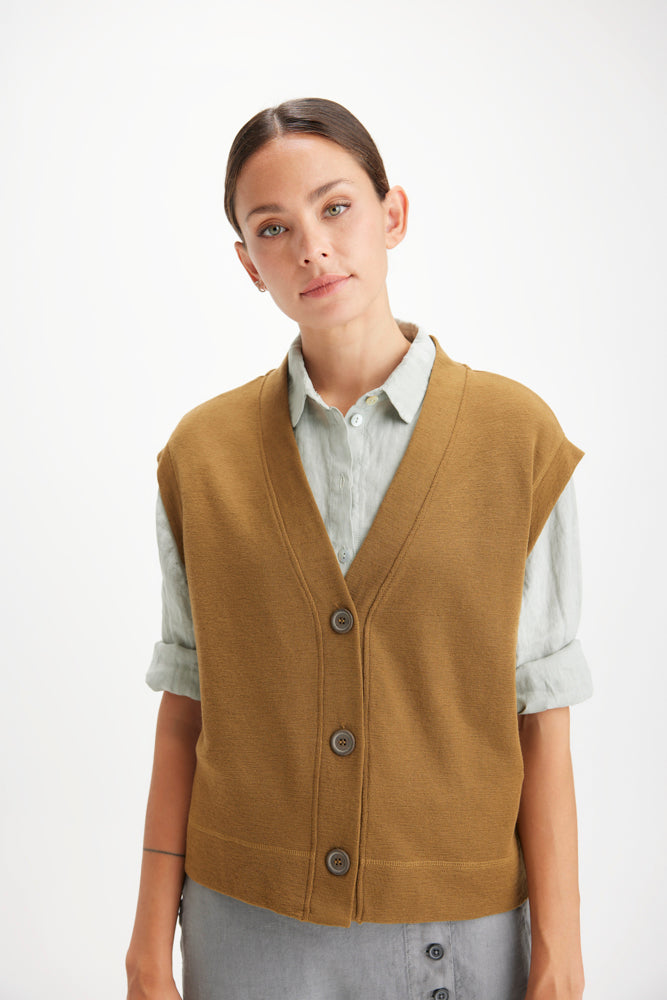By Basics' Boxy Button Vest