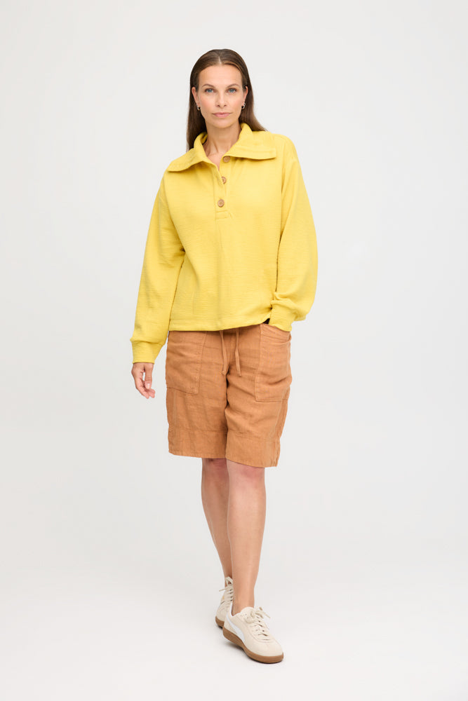 By Basic's double faced Boxy Sweatshirt in Lemon Curry