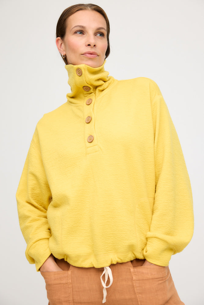 By Basic's double faced Boxy Sweatshirt in Lemon Curry