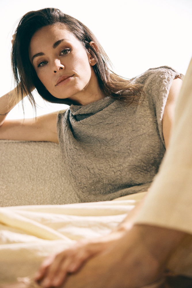 By Basics' Bubble Wool Boxy Top