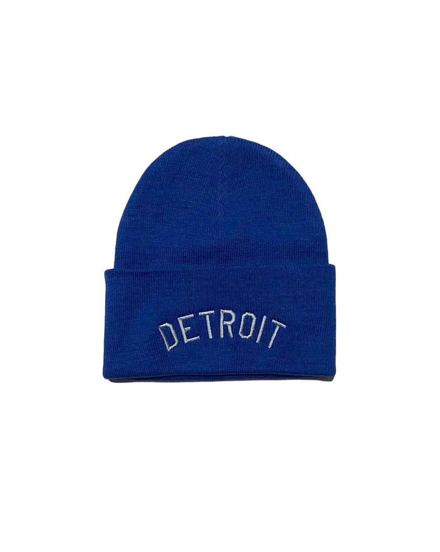 Detroit Knit Beanie in Royal Blue