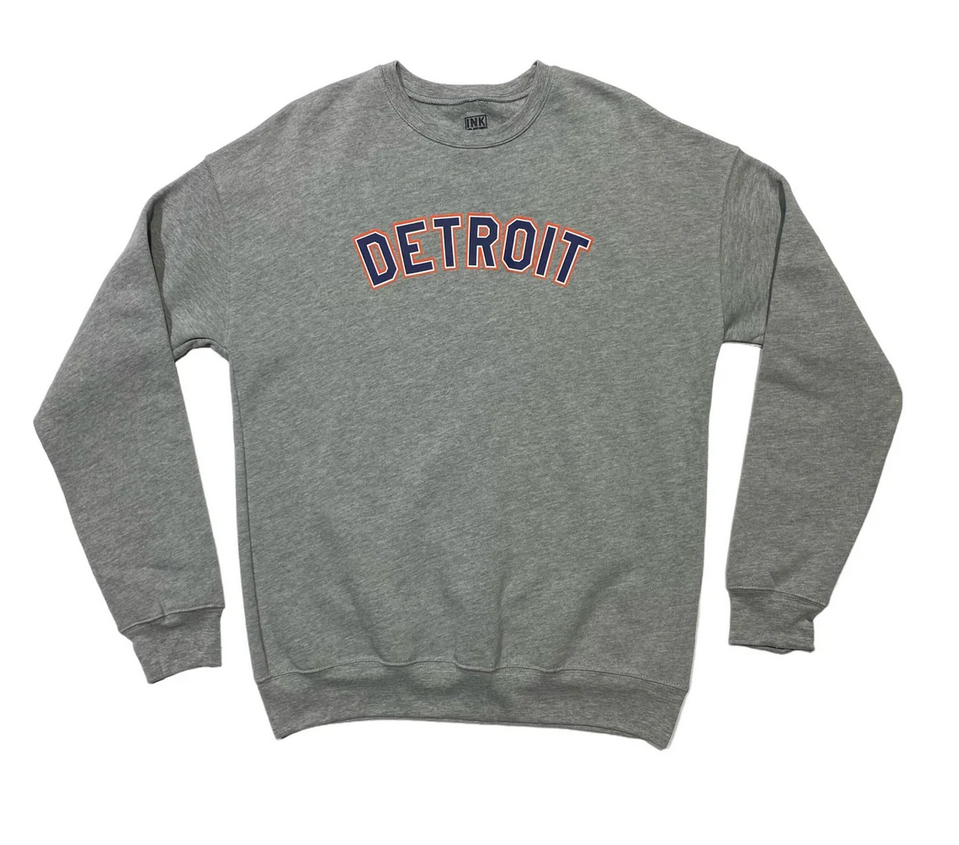 Detroit Tigers Crew Neck Sweatshirt / Grey