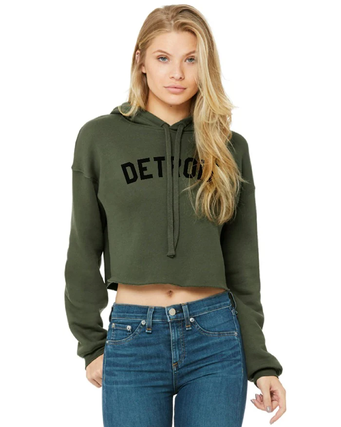 Detroit Cropped Hoodie / Mustard
