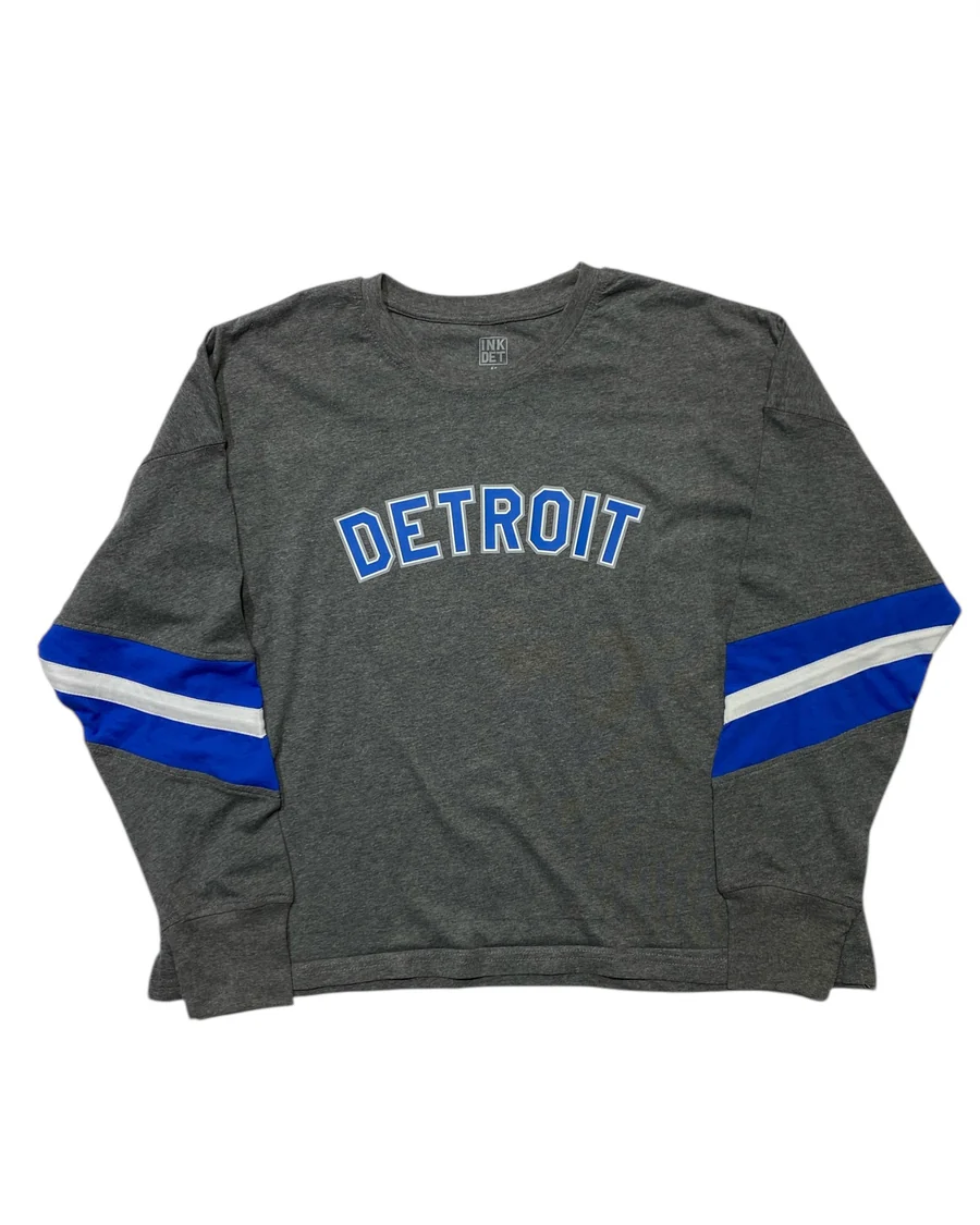 Ink Detroit Detroit Varsity Boxy Long Sleeve Tee