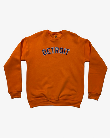 Detroit Tigers Crewneck Sweatshirt / Neon Orange