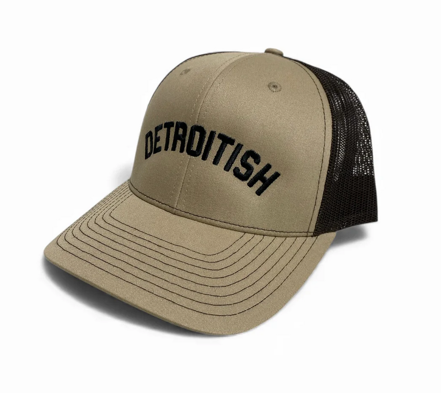 Detroitish Trucker Hat in Coffee & Cream