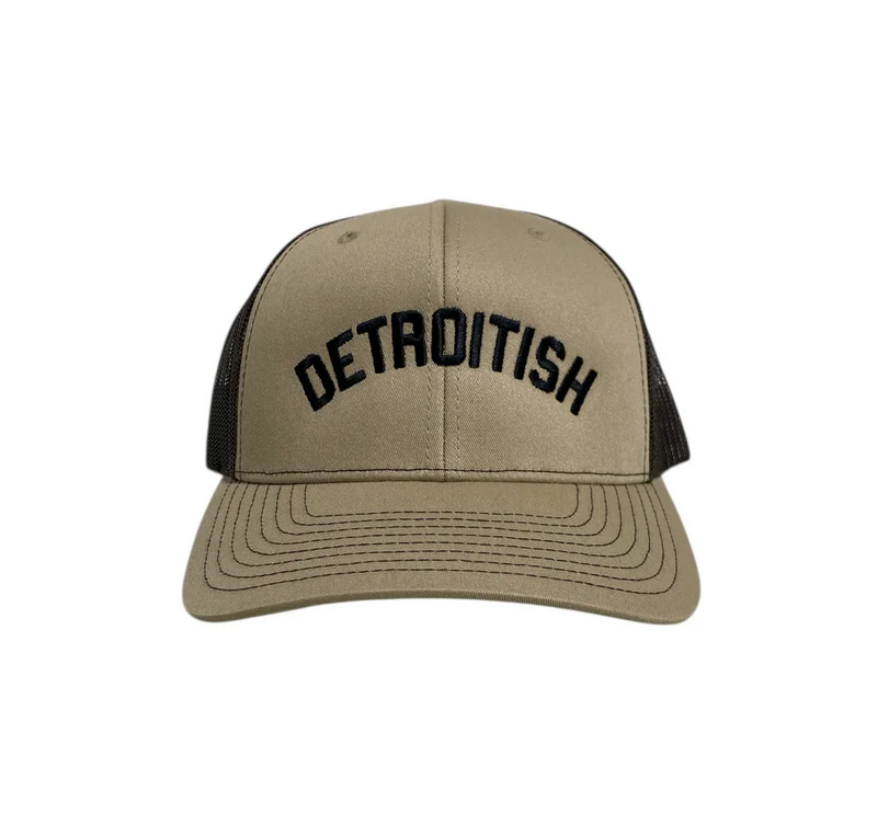 Detroitish Trucker Hat in Coffee & Cream