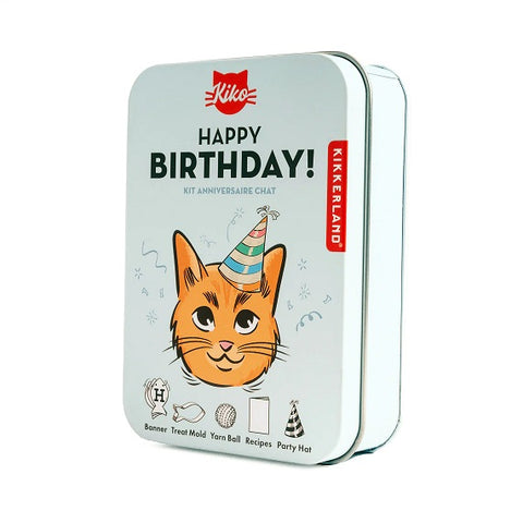 Kikkerland Kiko Cat Happy Birthday Kit
