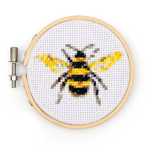 Kikkerland Mini Bee Cross Stitch Kit