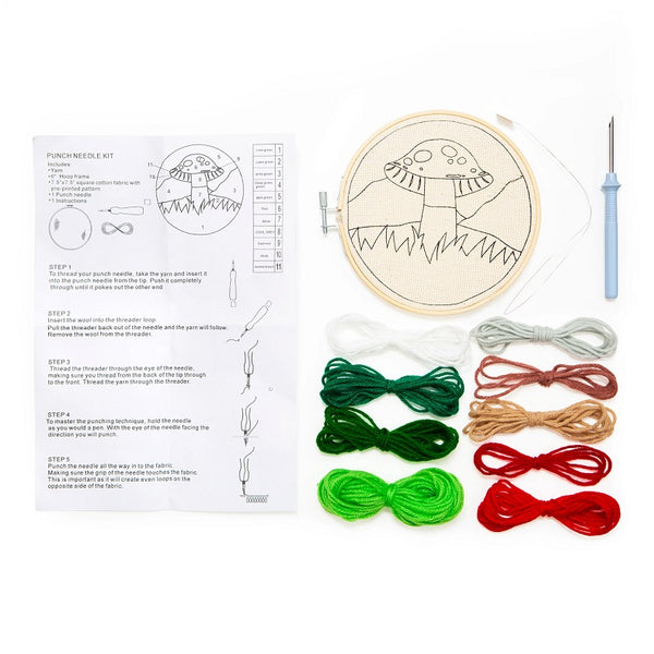 Kikkerland Mushroom Punch Needle Kit