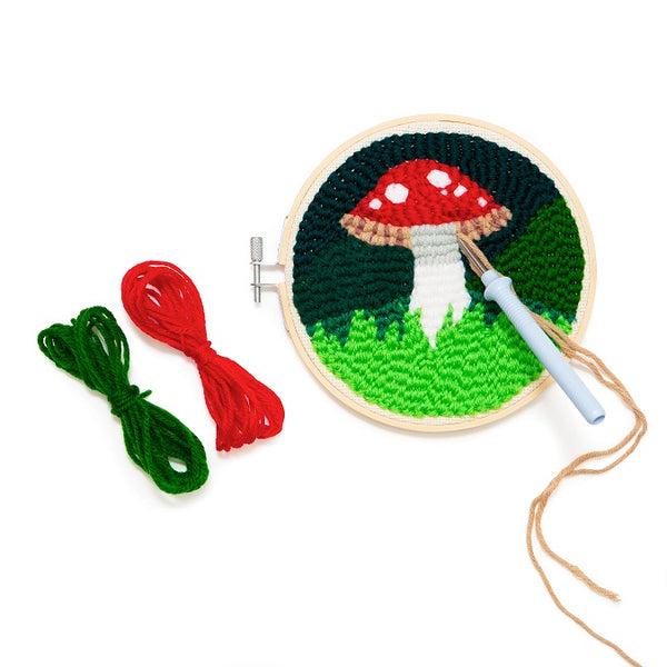 Kikkerland Mushroom Punch Needle Kit