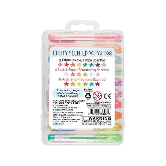 Mini Doodlers Fruity Scented Gel Pens / Set of 20