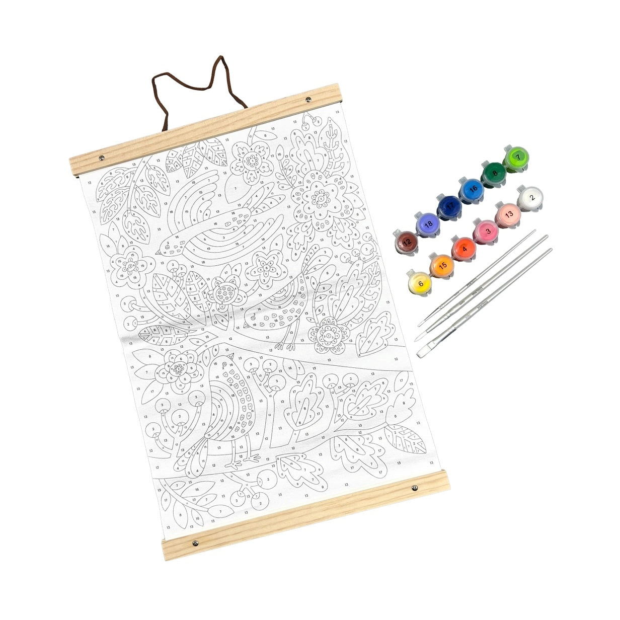 Paintology Paint By Number Canvas Kit / Blue Birds