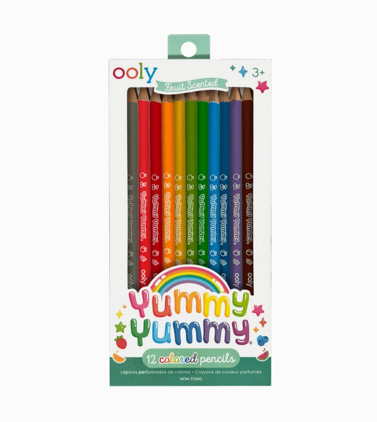 OOLY Yummy Yummy Fruit Scented Colored Pencils- Set of 12
