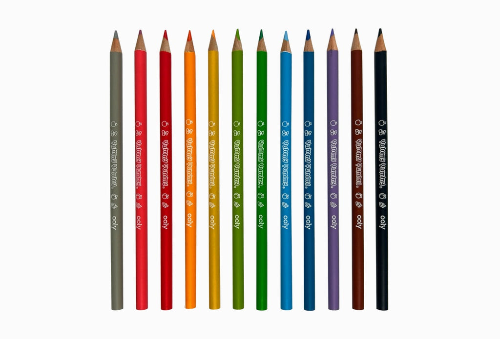 OOLY Yummy Yummy Fruit Scented Colored Pencils- Set of 12