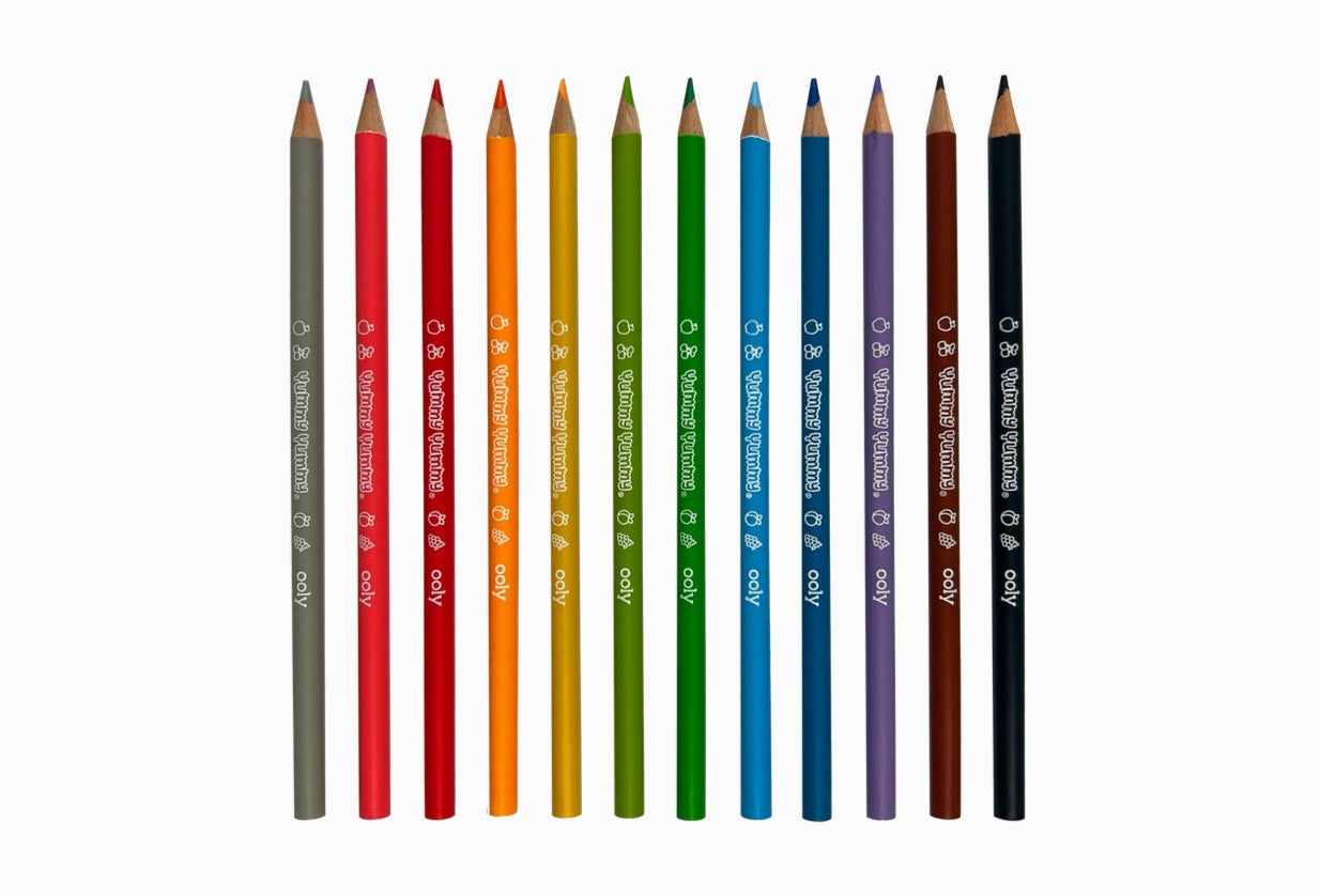 OOLY Yummy Yummy Fruit Scented Colored Pencils- Set of 12