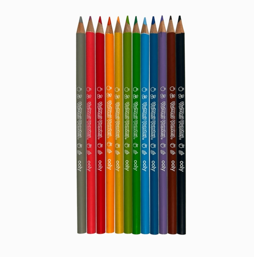 OOLY Yummy Yummy Fruit Scented Colored Pencils- Set of 12