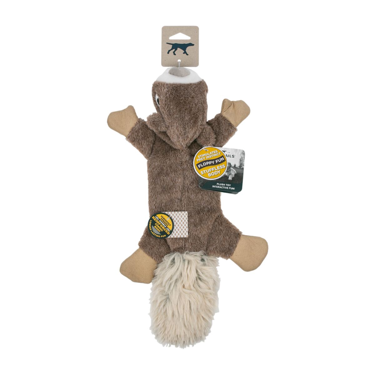 Stuffless Squirrel Squeak Dog Toy