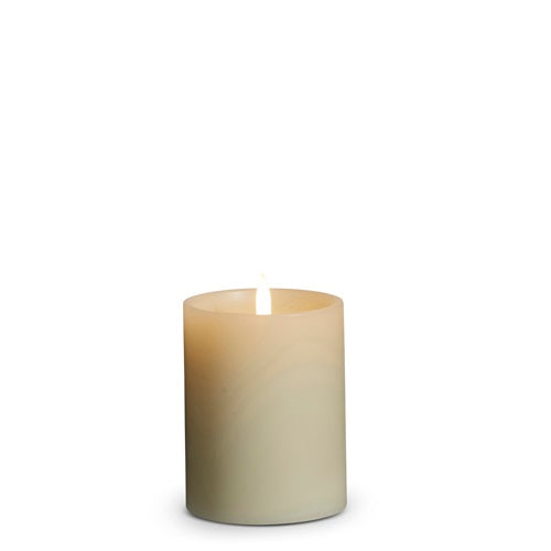 LED Uyuni Ivory Pillar Candle / 3" x 4"