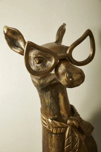 Margie the Doe Wall Mounted Brass Decor