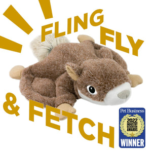 Plush Flying Squirrel Dog Toy