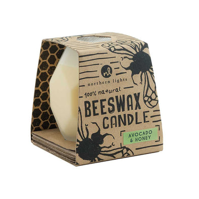 Bee Hive 7.5 Oz Beeswax Candle Avocado Honey