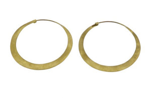 Large Hoop Brass Earrings