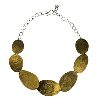Breigh Linked Oval Brass Necklace