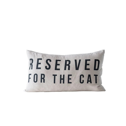 "Reserved for the Cat"  Lumbar Pillow