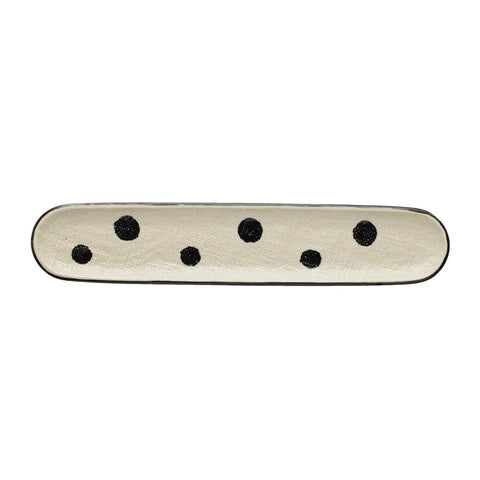 Linen Texture Oval Dots Tray
