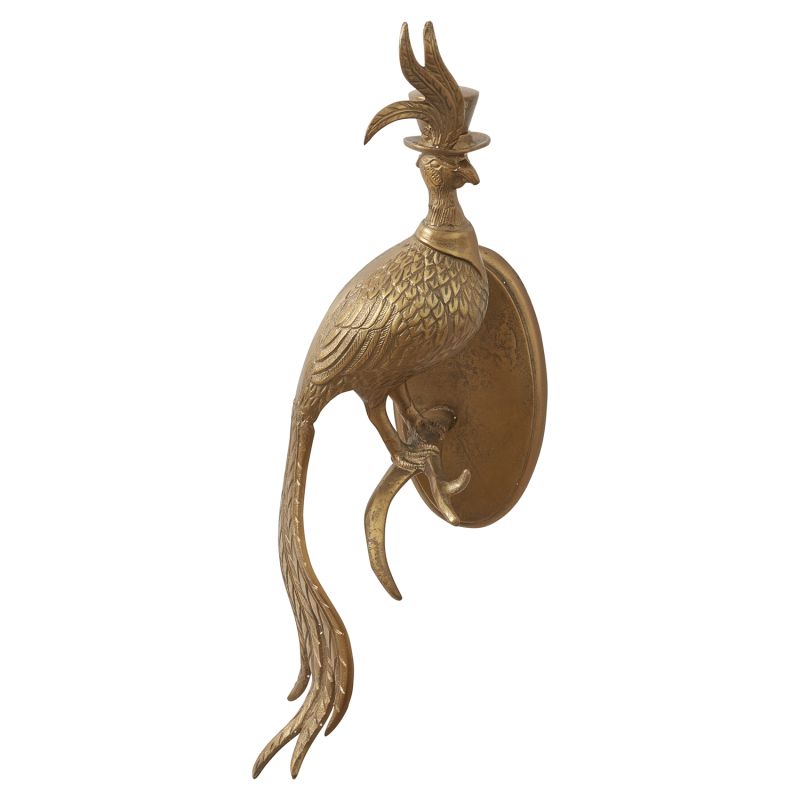 Emerson Pheasant Wall Mounted Brass Decor