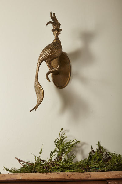 Emerson Pheasant Wall Mounted Brass Decor