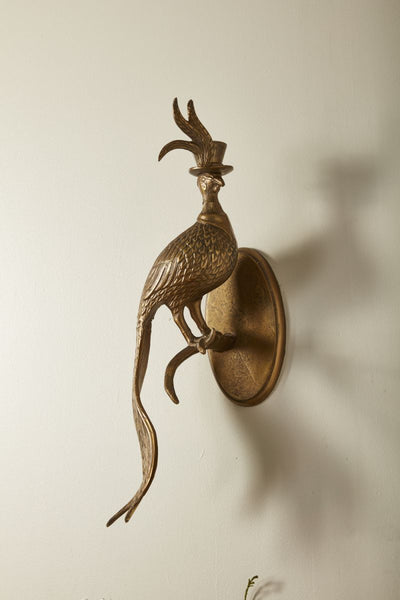 Emerson Pheasant Wall Mounted Brass Decor