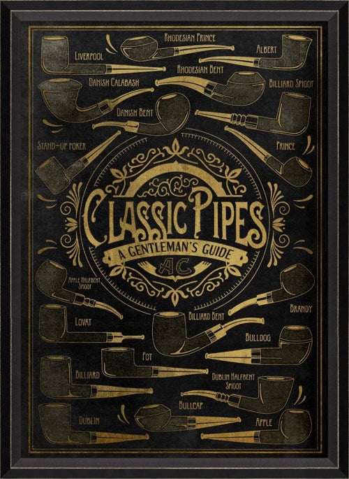 Classic Pipes Framed Wall Art