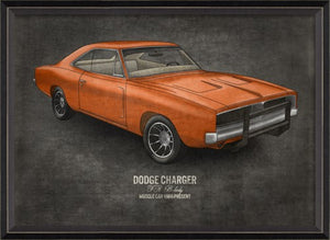Dodge Charger Framed Wall Art