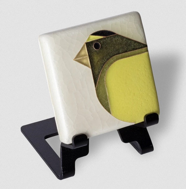 Charley Harper 3x3 Grosbeak Art Tile / Cream