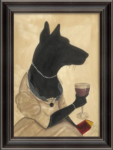 The Snooty Dame in White Framed Wall Art