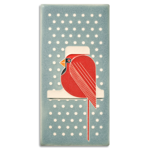 Charley Harper 4x8 Cool Cardinal Art Tile