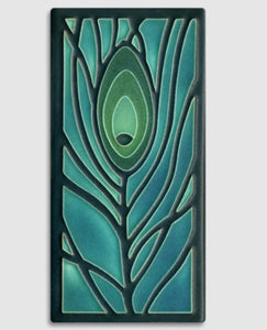 4x8 Peacock Feather Art Tile
