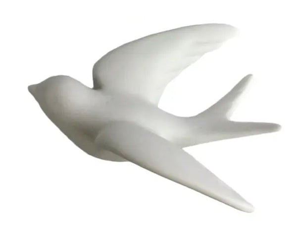 White Ceramic Sparrow / Small