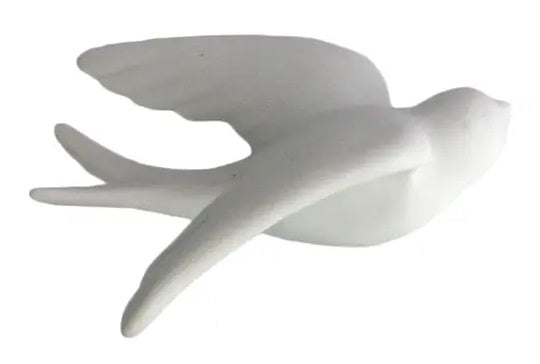 White Ceramic Sparrow / Large