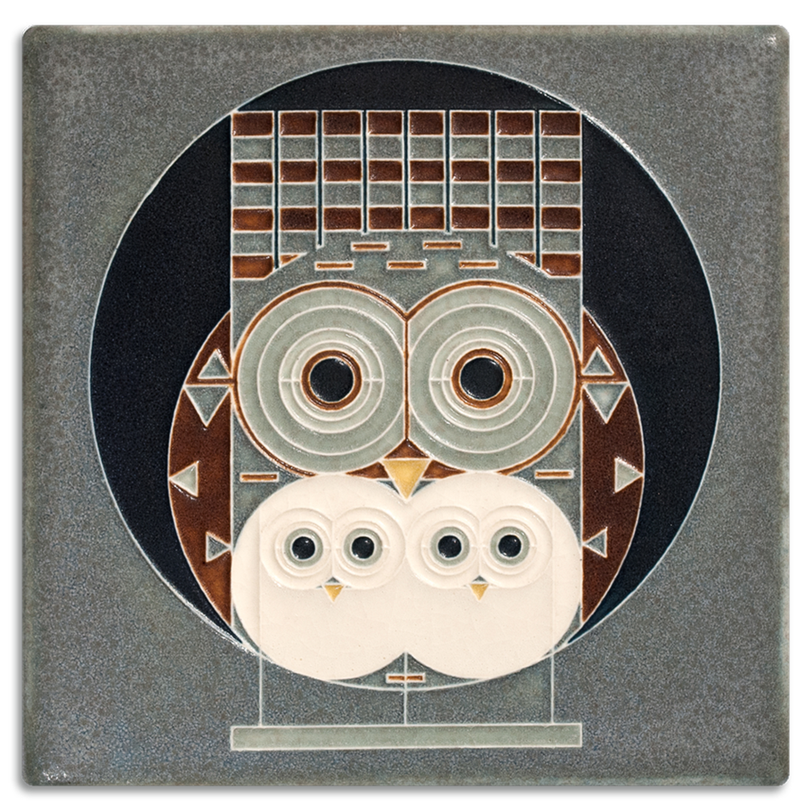 Charley Harper 6x6 Family Owlbum Art Tile