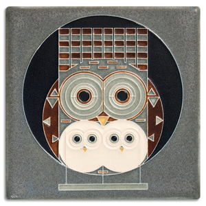 Charley Harper 6x6 Family Owlbum Art Tile
