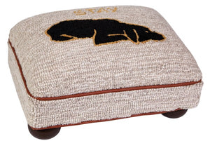 Stay Hooked Wool Foot Stool