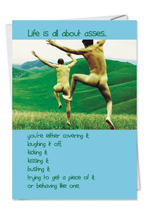 Life Is All About Asses Card - Leon & Lulu - Shop Now
