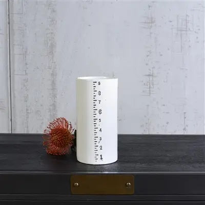 Ruled Cylinders Vase / 9 Inch