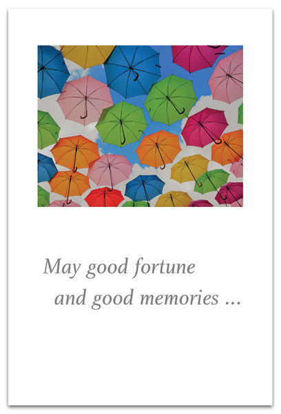 Colorful Umbrellas Card